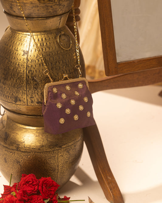 Plum Heritage Zari Blossom Batuva