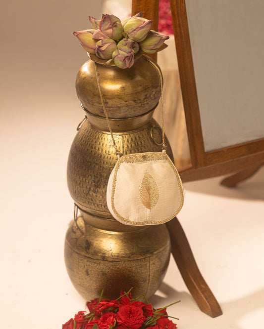 Ivory Gold Artisan Crafted Potli