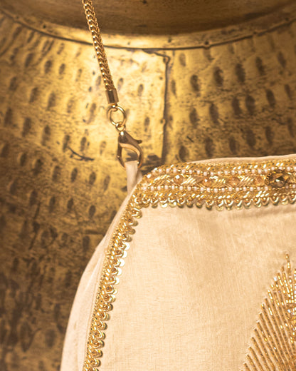 Ivory Gold Artisan Crafted Potli