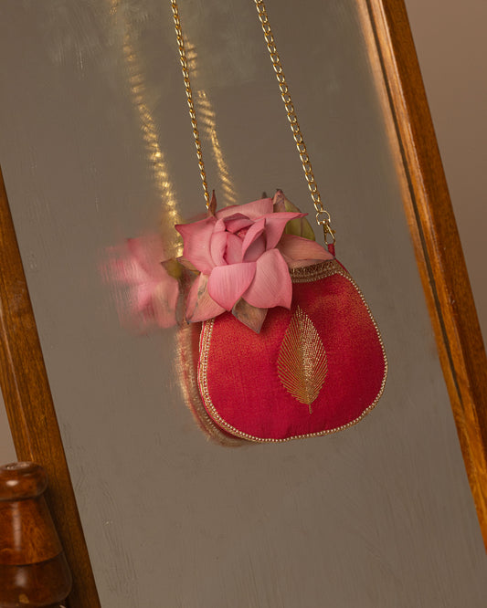 Rose Pink Zari Signature Batuva