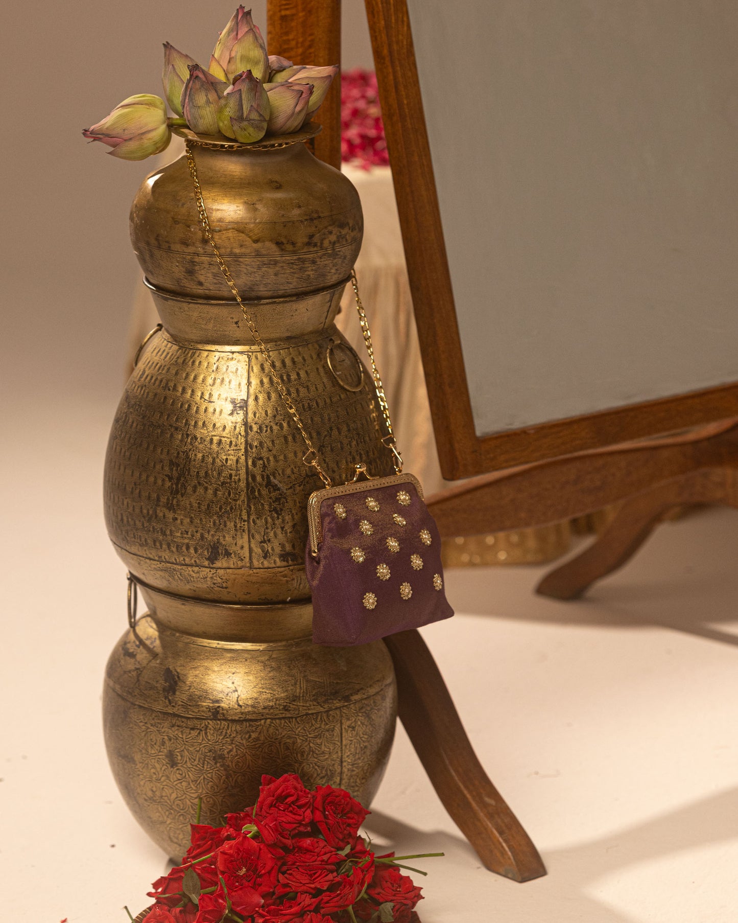 Plum Heritage Zari Blossom Batuva