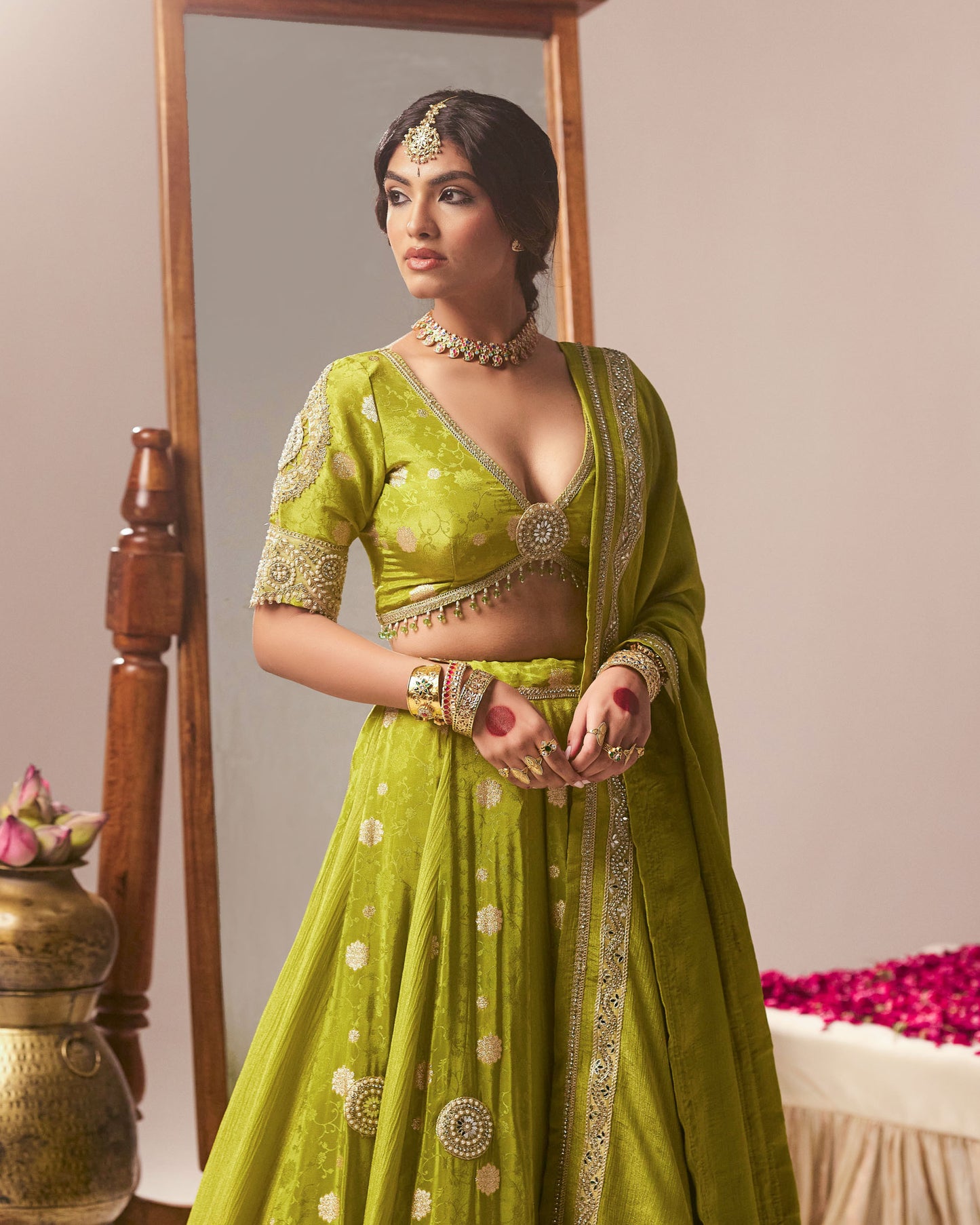 Liril self lehenga with bold pallu Duppata