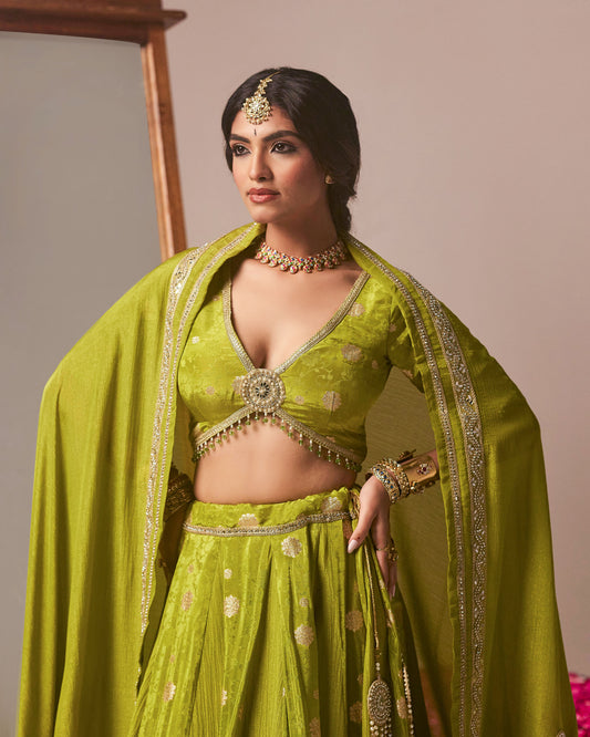 Liril self lehenga with bold pallu Duppata