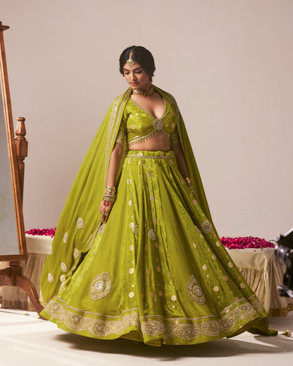 Liril self lehenga with bold pallu Duppata