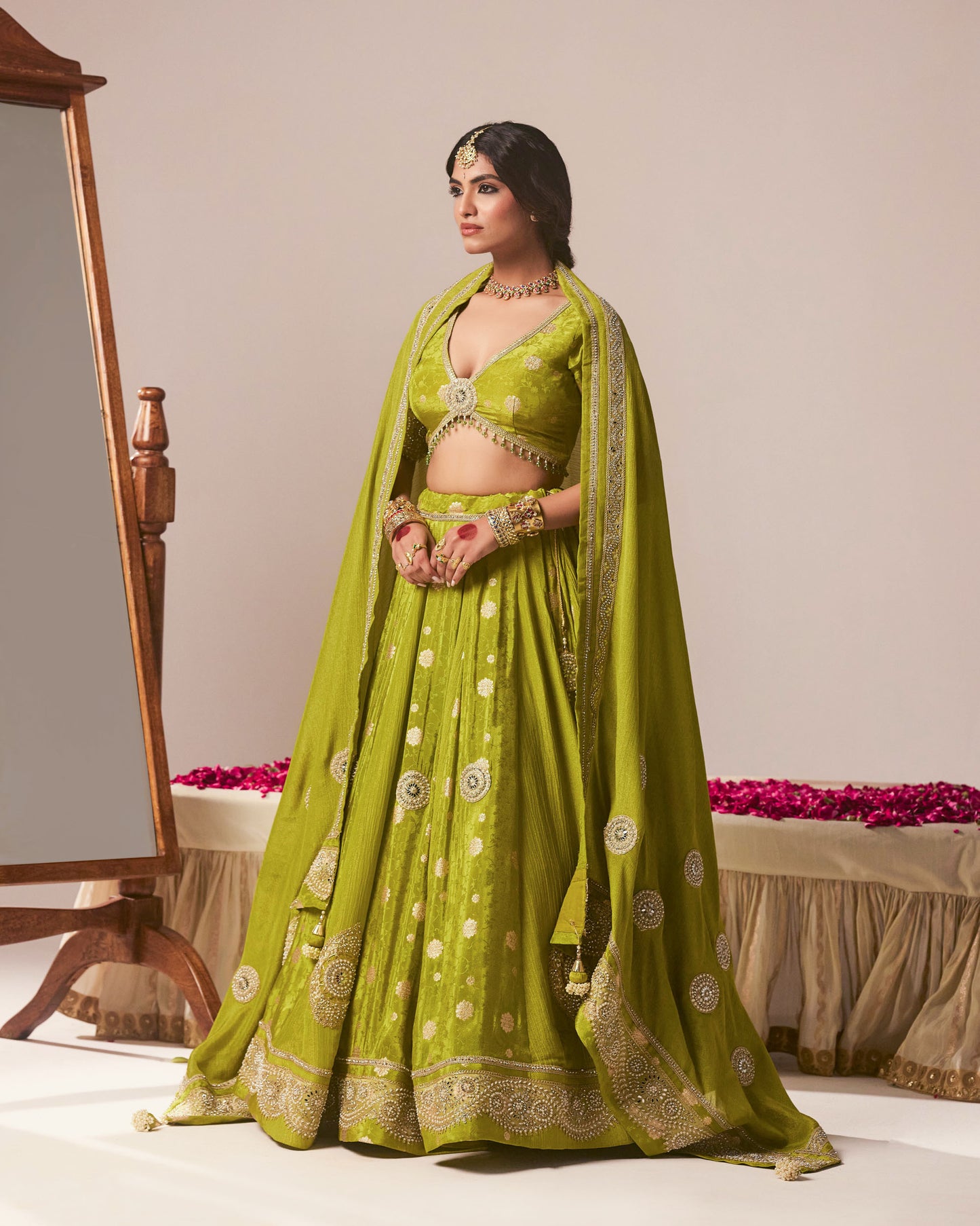 Liril self lehenga with bold pallu Duppata
