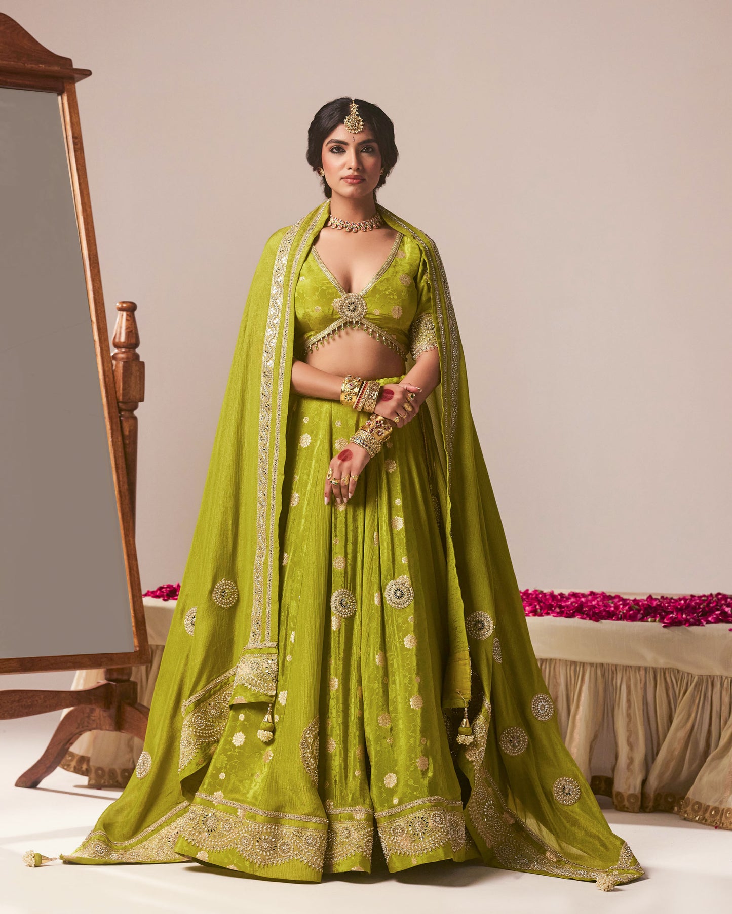 Liril self lehenga with bold pallu Duppata