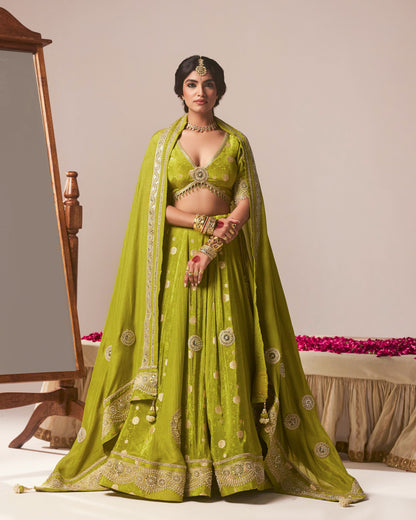 Liril self lehenga with bold pallu Duppata