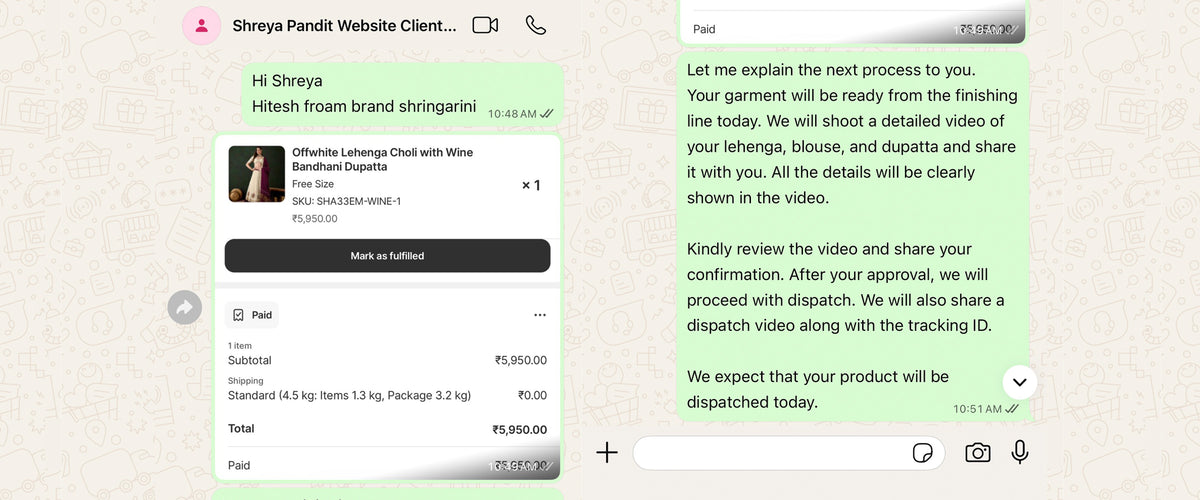 We connect with you on WhatsApp